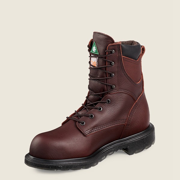 Red Wing Safety Boots Mens Burgundy - Supersole® 2.0 - 8-inch Insulated Waterproof Csa Toe - 3081947